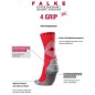 Chaussette unie 4 Grip Cus Falke blanc