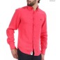 Chemise homme 100 % Lin Rugby Essentiel Ruckfield fuchsia