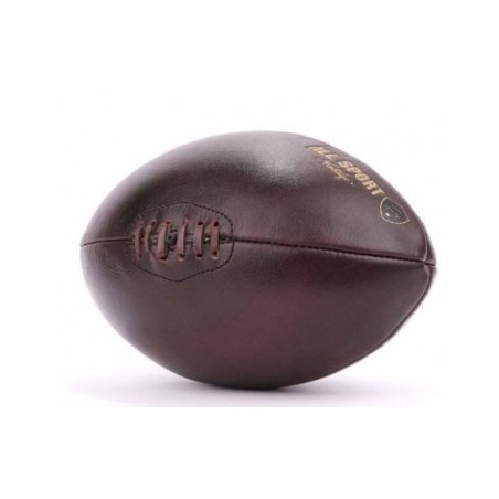 BALLON DE RUGBY EN CUIR VINTAGE