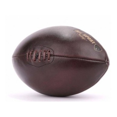 BALLON DE RUGBY EN CUIR VINTAGE