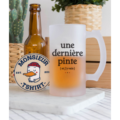 Chope de bière Une dernière pinte et j'y vais