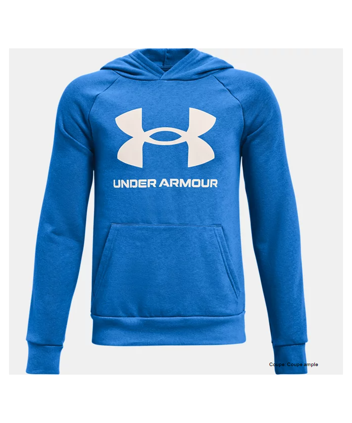 UA RIVAL FLEECE HOODIE-BLEU ROI