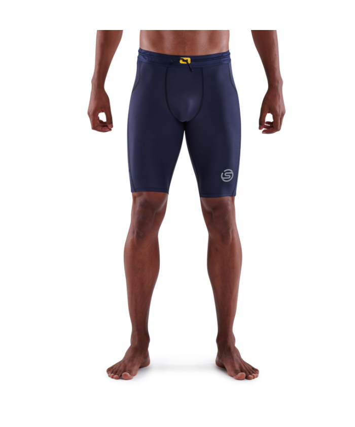 SKINS SERIES 3 Pantalon court de compression pour hommes, bleu marine