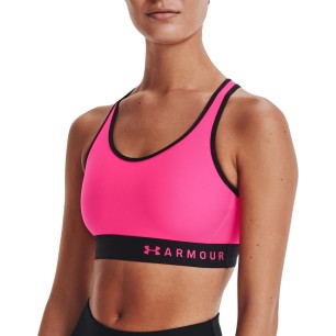 Brassière de sport à maintien modéré Under Armour® Rose