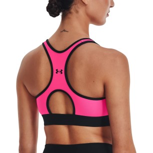 Brassière de sport à maintien modéré Under Armour® Rose