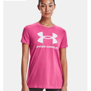 TEE SHIRT FEMME ROSE UNDER ARMOUR