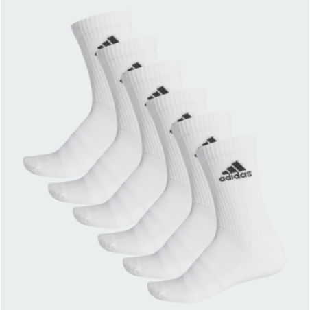 LOT 6 PAIRES DE CHAUSSETTES ADIDAS BLANCHE