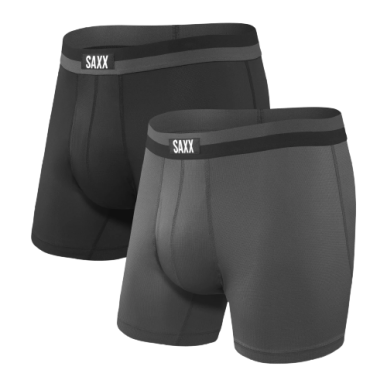 BOXER SPORT MESH SAXX UNDERWEAR NOIR ET GRIS