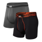 BOXER SPORT MESH SAXX UNDERWEAR NOIR ORANGE ET GRIS