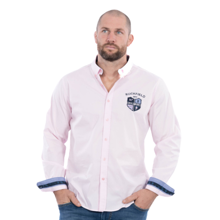 CHEMISE RUCKFIELD MANCHES LONGUE RUGBY CLUB ROSE