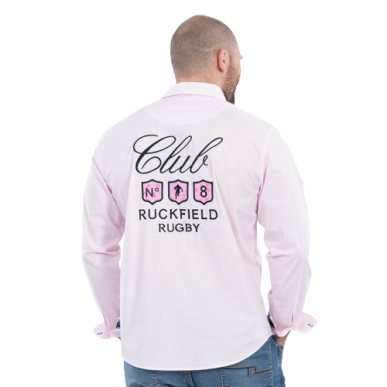 CHEMISE RUCKFIELD MANCHES LONGUE RUGBY CLUB ROSE