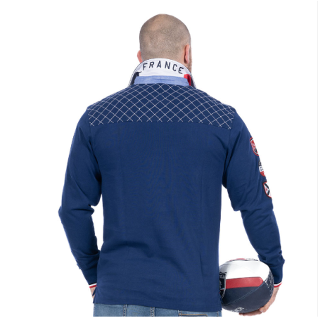 POLO MANCHES LONGUES RUCKFIELD BLEU