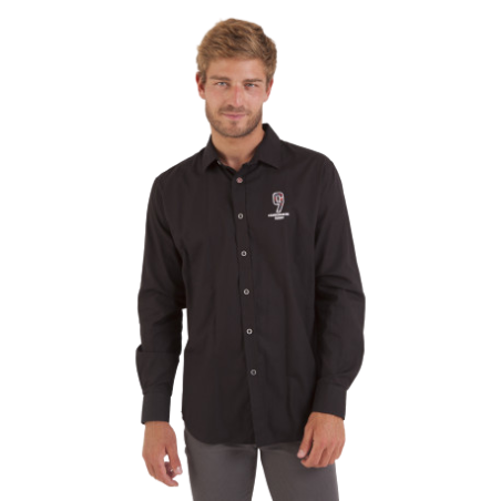 CHEMISE  NOIRE MANCHES LONGUES CAMBERABERO