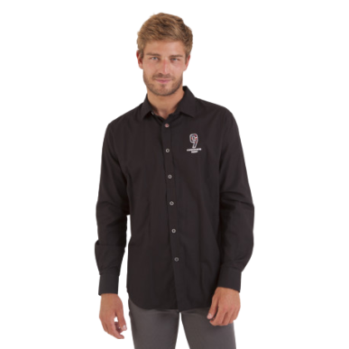 CHEMISE  NOIRE MANCHES LONGUES CAMBERABERO