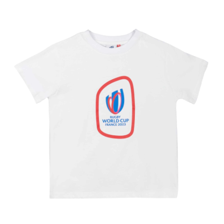 T-SHIRT ENFANT COUPE DU MONDE DE RUGBY 2023 BLANC