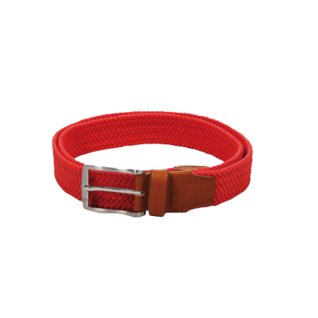 Ceinture tressée rouge ruckfield