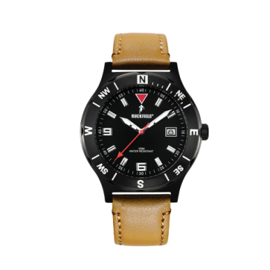 MONTRE RUCKFIELD CUIR MARRON