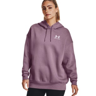 Sweat à capuche oversize UA Essential Fleece pour femme