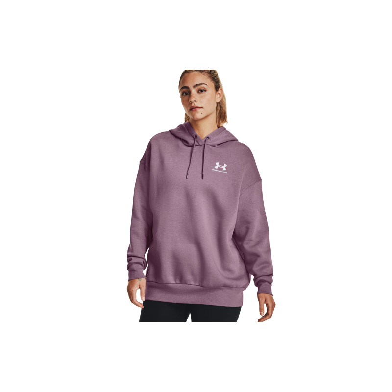 Sweat à capuche oversize UA Essential Fleece pour femme