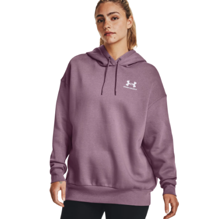 Sweat à capuche oversize UA Essential Fleece pour femme