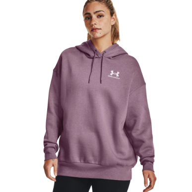 Sweat à capuche oversize UA Essential Fleece pour femme