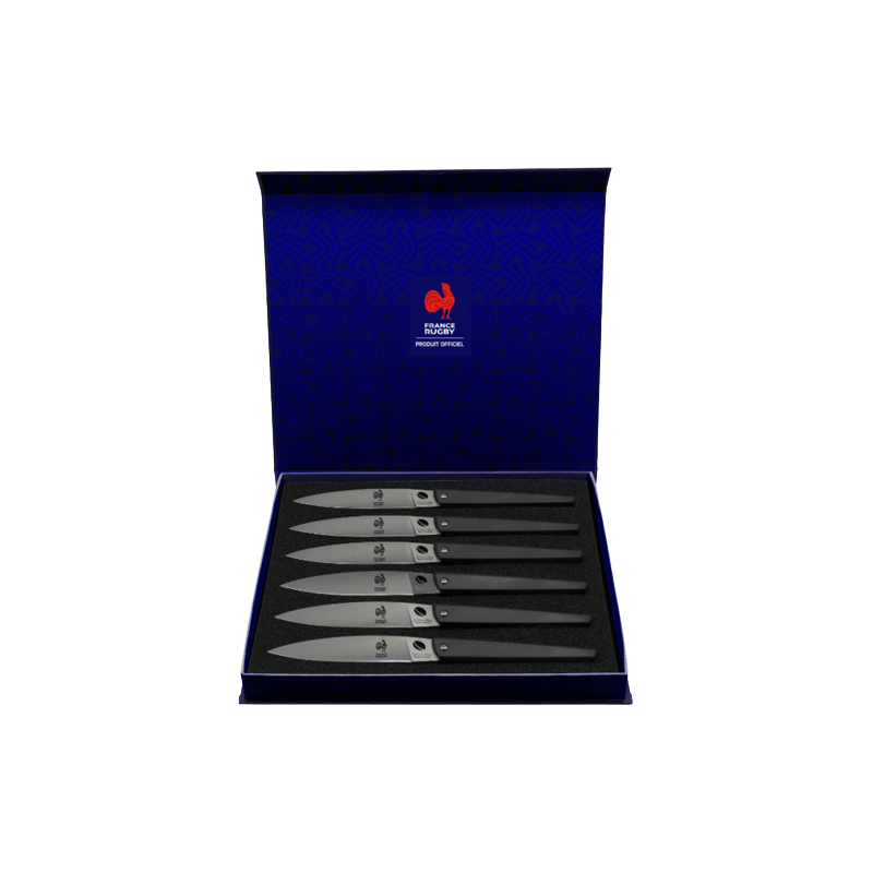 Coffret de 6 Couteaux de table France Rugby x Ovalie