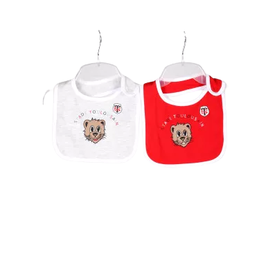 Set de 2 Bavoirs Bébé Stade Toulousain