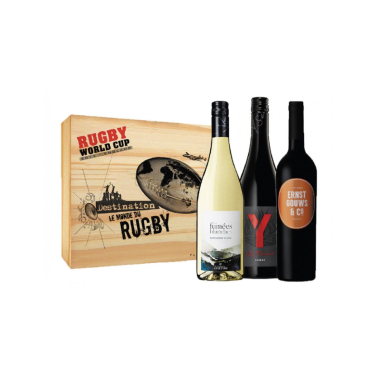 COFFRET DESTINATION LE MONDE DU RUGBY - 3 VINS