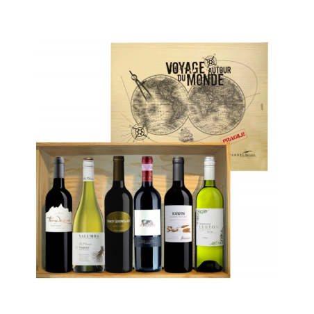 COFFRET VOYAGE AUTOUR DU MONDE - 6 VINS