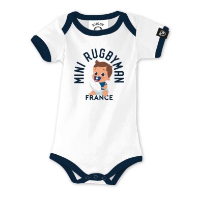 Body Mini Rugbyman "FRANCE" Blanc