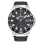 MONTRE RUCKFIELD ACIER CUIR NOIR