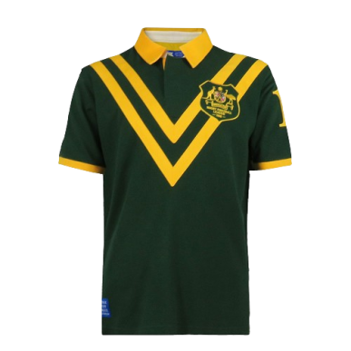 Australian Rugby League Polo Retro Kangaroo Style