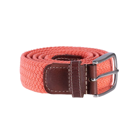 Ceinture tressée corail