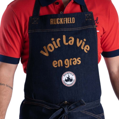 TABLIER LA VIE EN GRAS  RUCKFILED