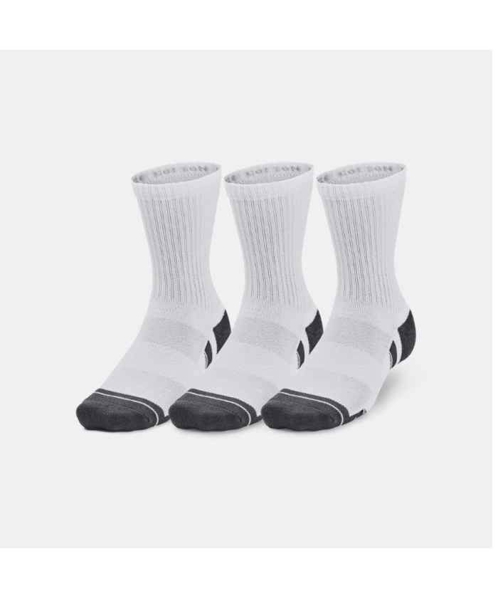 Lot de 3 paires de chaussettes en coton mi-hautes UA Performance unisexes