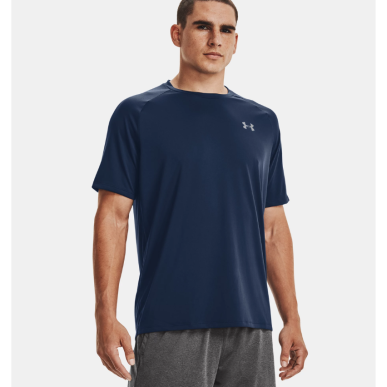 Tee shirt manches courtes under armour pour homme bleu nuit