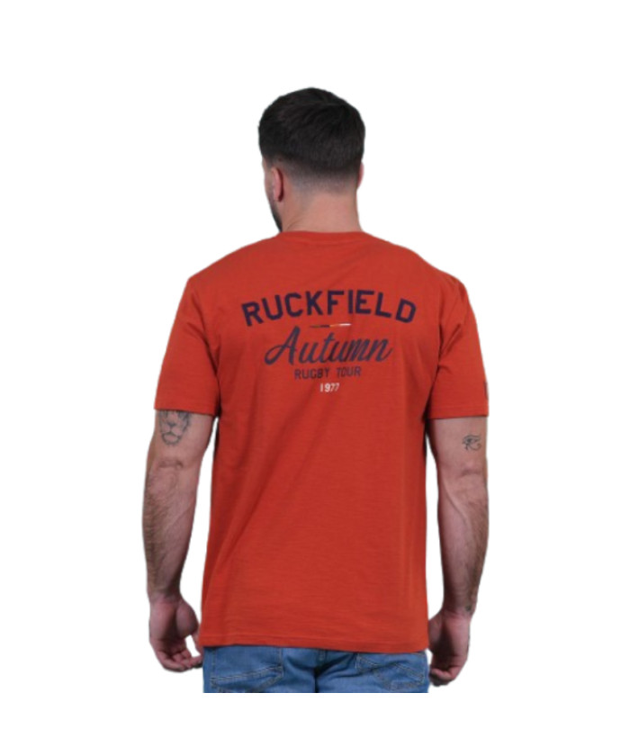 T-shirt à manches courtes Ruckfield Autumn Rugby Tour rouille