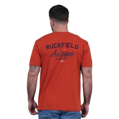 T-shirt à manches courtes Ruckfield Autumn Rugby Tour rouille