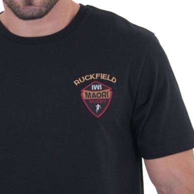 T-shirt Ruckfield Iwi Maori Rugby noir