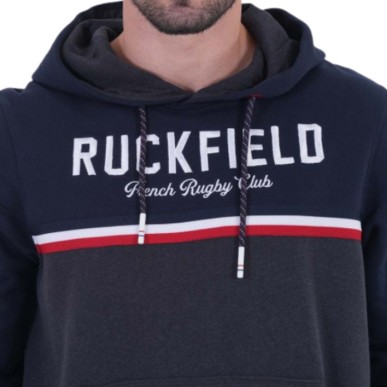 Sweat à capuche French Rugby Club Ruckfield bleu marine