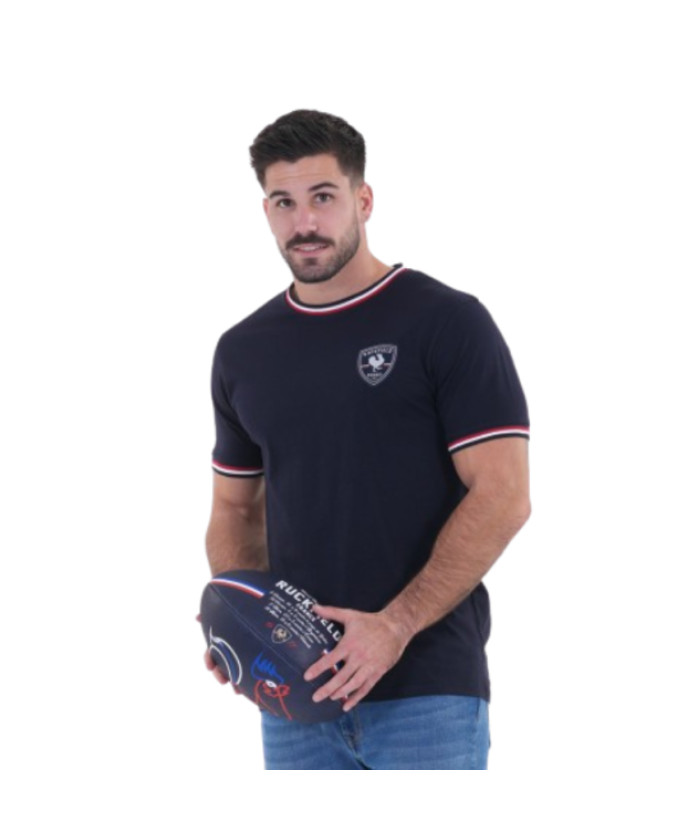 T-shirt bleu marine Ruckfield French Rugby Club