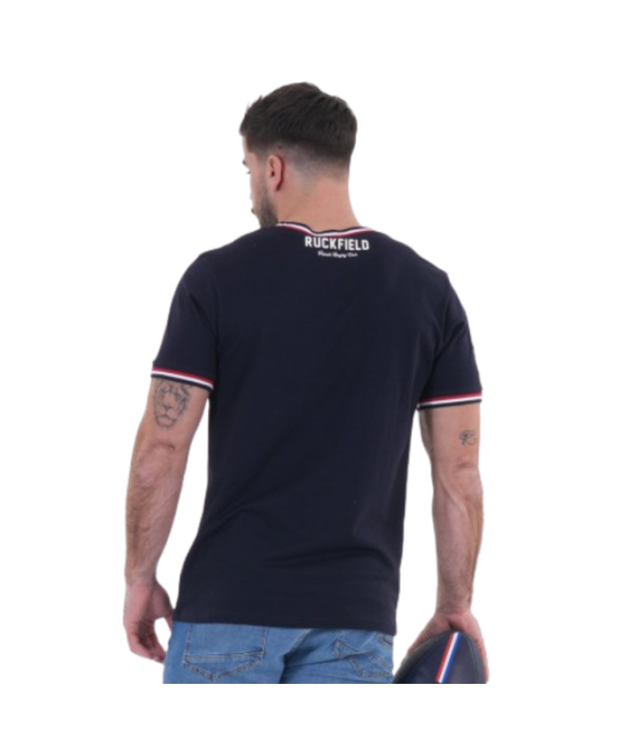 T-shirt bleu marine Ruckfield French Rugby Club