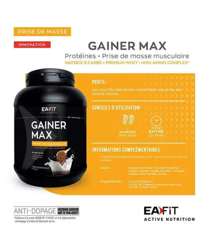 Gainer Max saveur fraise...