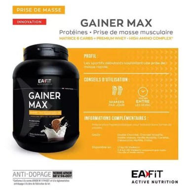 Gainer Max saveur fraise 1.1 kg