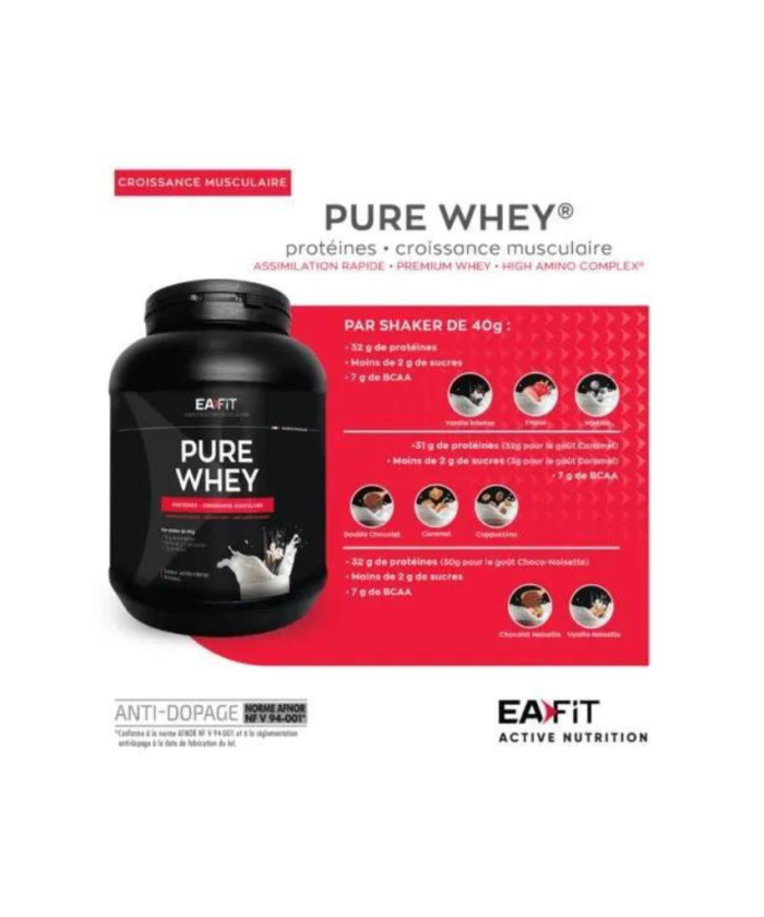 EAFIT Pure Whey Vanille Noisette 850gr