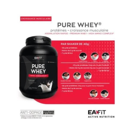 EAFIT Pure Whey Vanille Noisette 850gr