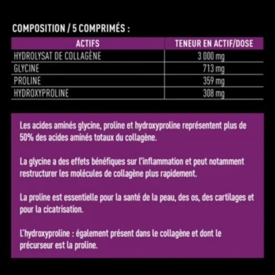 Peptides de collagène marin 120 comprimés