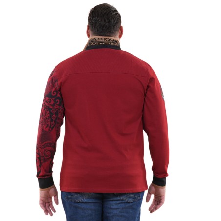 Polo Ruckfield Maori rouge