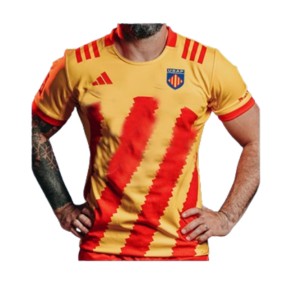 Maillot Réplica Domicile USAP Enfant 24/25 - Authentique avec Sponsors | Rugby Approved Perpignan