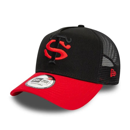 Casquette Stade Toulousain Trucker noire et rouge